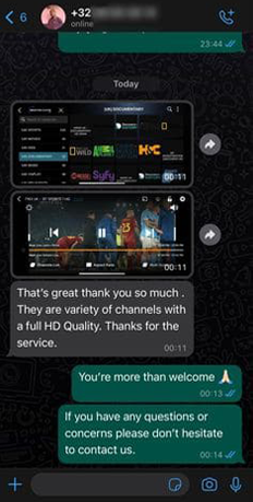IPTV Australia 5-star customer review and testimonial badge